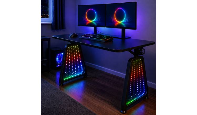 White Shark Medusa Gaming Desk - Black