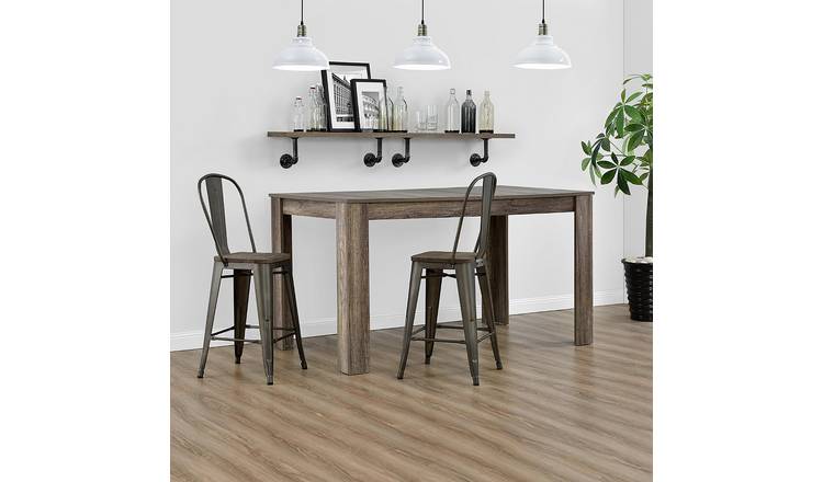 Dorel Luxor Pair of Metal Bar Stool - Copper