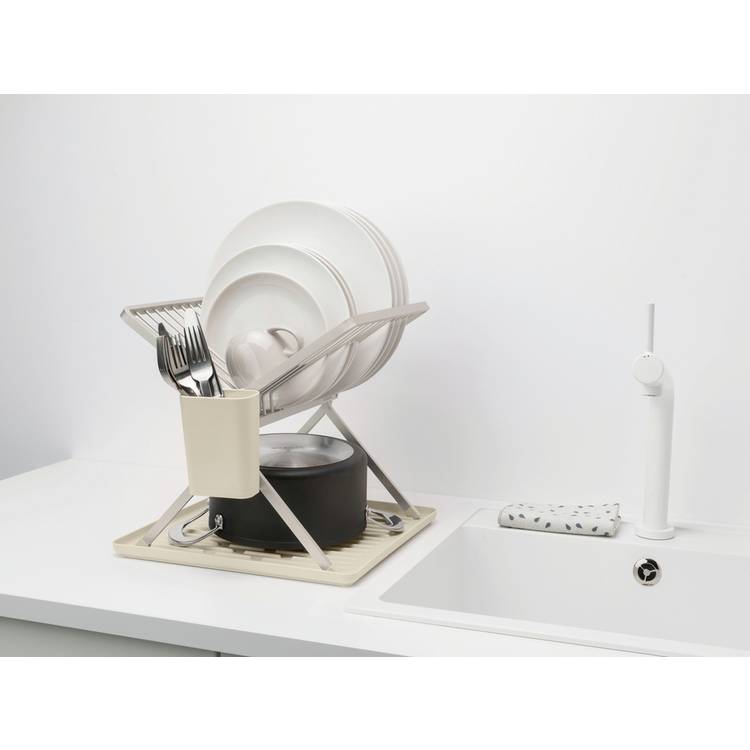 Brabantia SinkSide Foldable Dish Drying Rack - Soft Beige 0