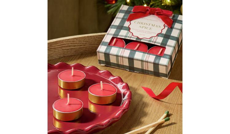 Argos Home Pack of 18 Tealights - Christmas Spice 