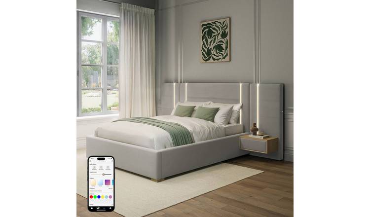 XR Living Amelia Kingsize Velvet End Lift Ottoman Bed - Grey