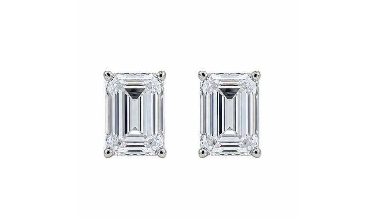 Pure Brilliance 9ct YG 2.00ct Laboratory grown Diamond Emerald Cut Stud Earrings