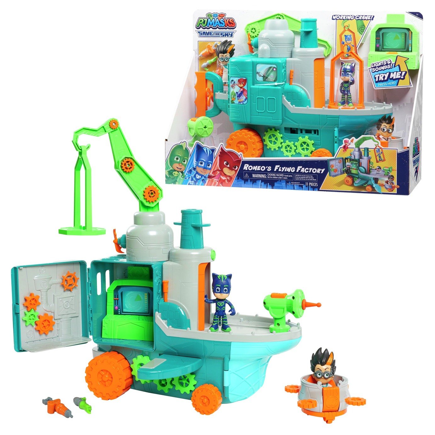 PJ Masks Romeo's Flying Factory Playset Review