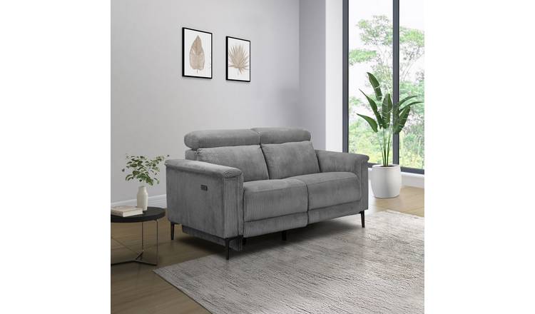 Dorel Lund Fabric 2 Seater Recliner Sofa - Grey