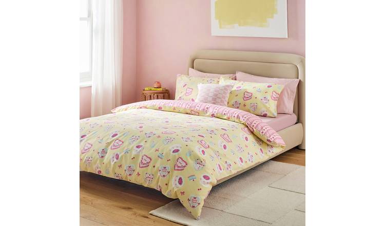 Argos Home Cakes Yellow Bedding Set - Single