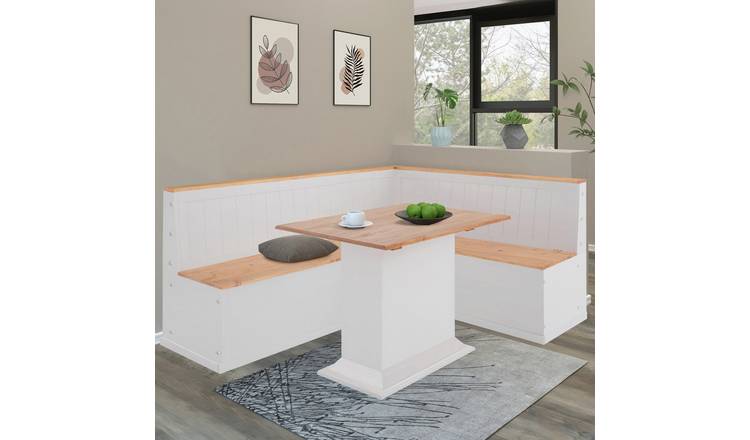 Dorel Sara Solid Wood 2 - 4 Seater Dining Table - White