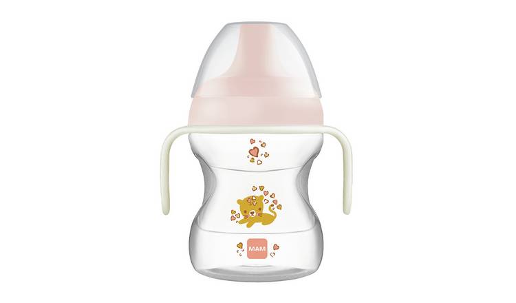 MAM 190ml Learn to Drink Cup with Bottle Handles - Pink