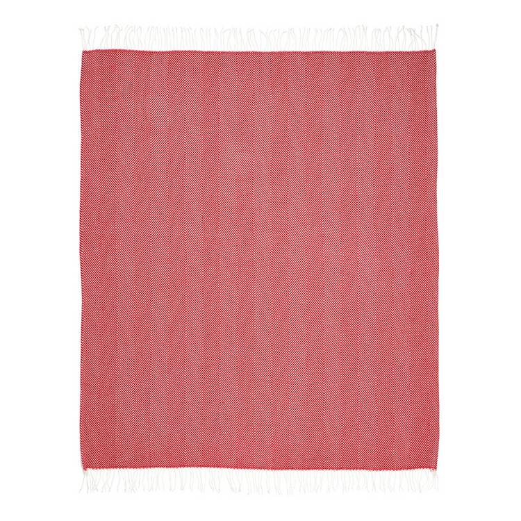 Habitat Herringbone Throw - Red - 150x125cm 0