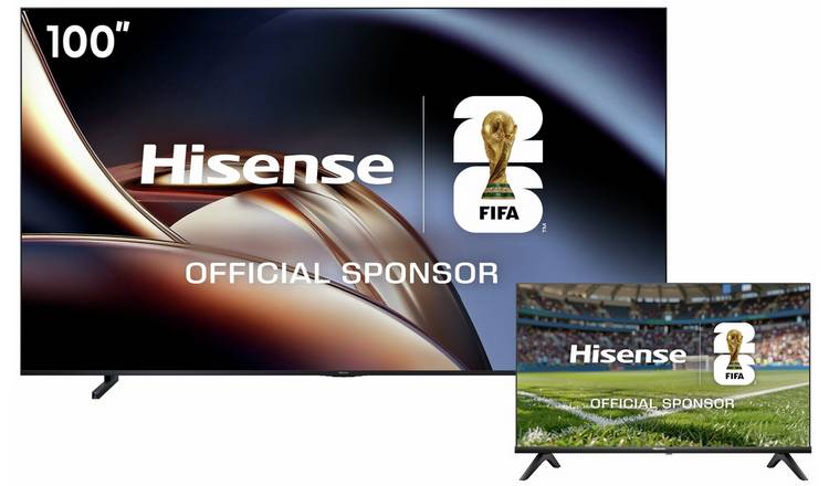 Hisense 100in 100U8QTUK Smart 4K UHD HDR MiniLED & 32E4QTUK Freely TV Bundle