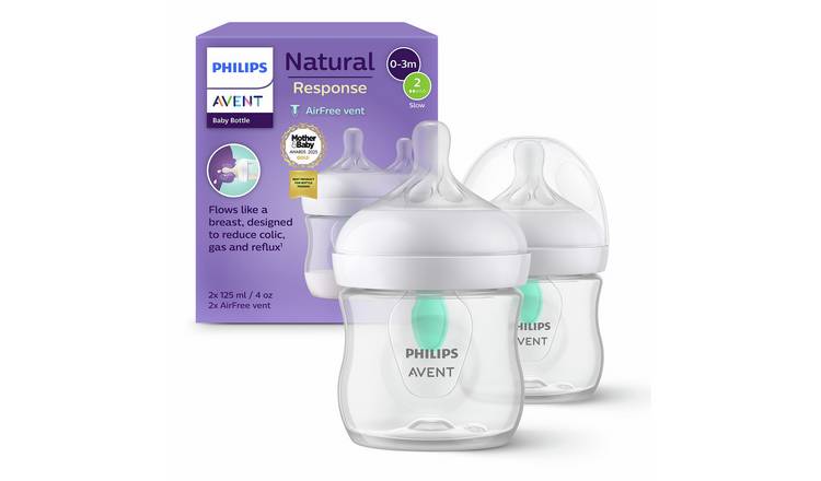 Philips Avent Natural Response 125ml Baby Bottle - Pack of 2