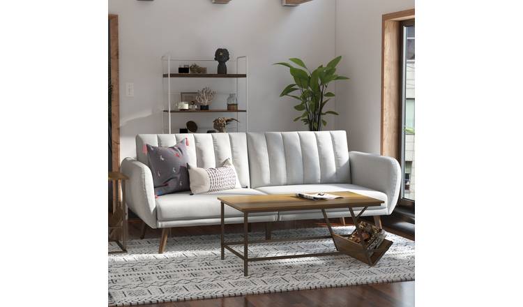 Novogratz Brittany Fabric Sofa Bed - Light Grey
