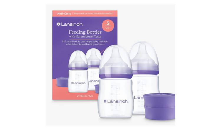 Lansinoh Anti-colic Natural Wave 160ml BabyFeeding Bottles - 2 Pack