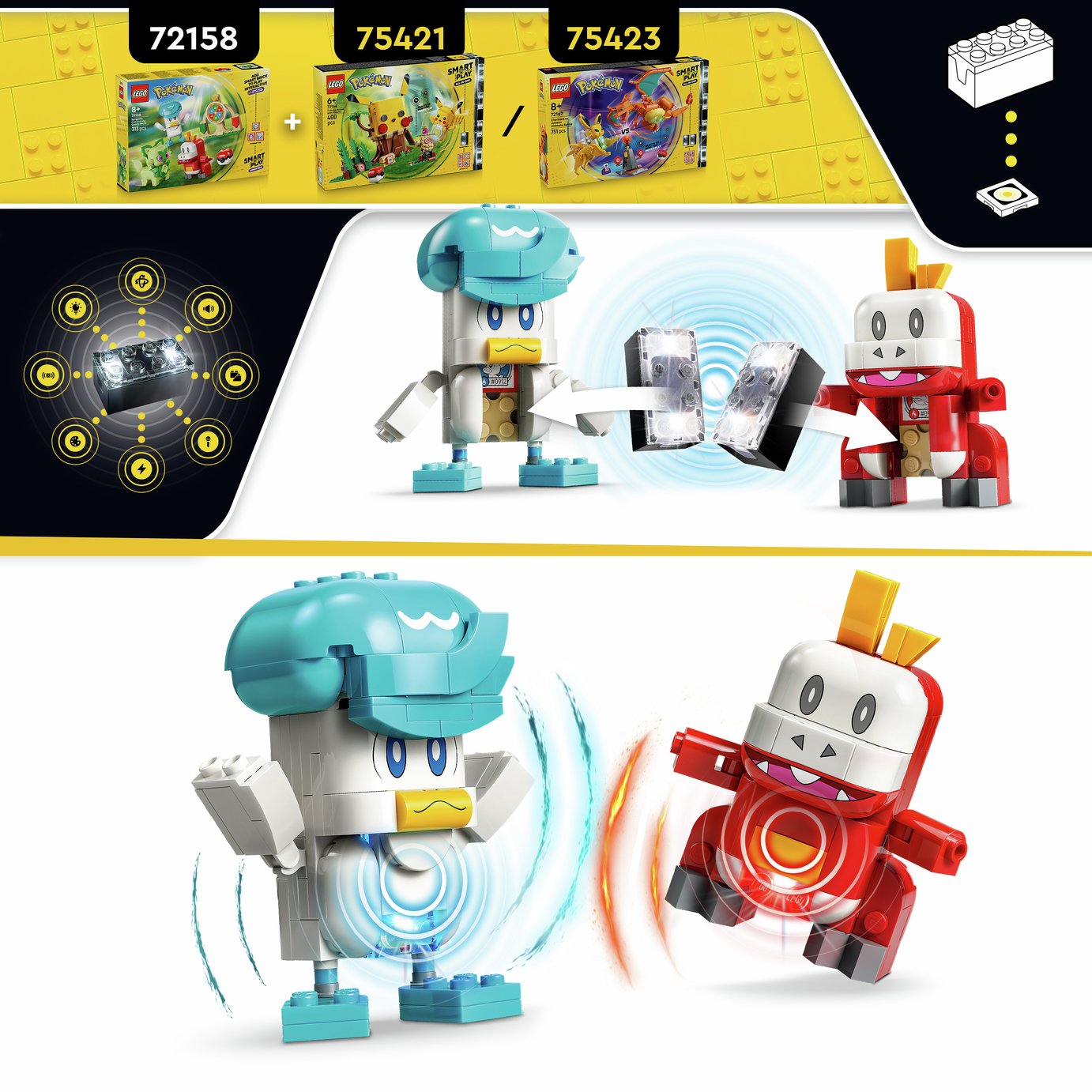 Buy LEGO Pokémon SMART Play: Sprigatito, Fuecoco and Quaxly Battle