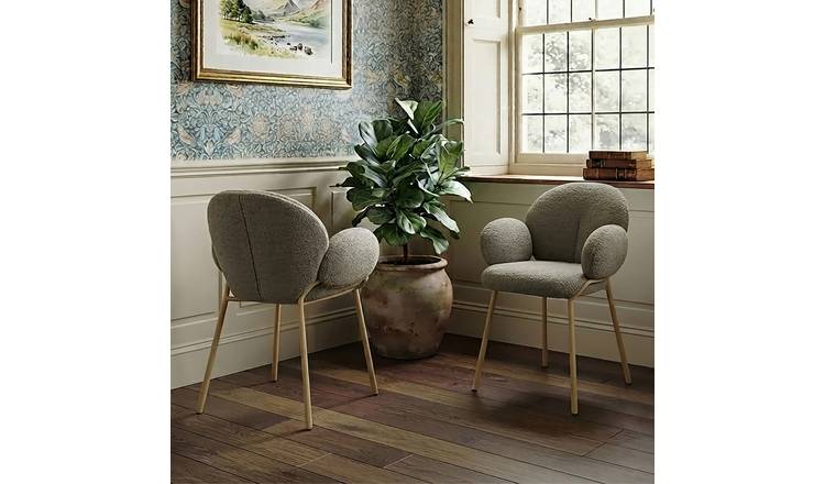 Dorel Iwama Pair Of Metal Dining Chairs - Mink