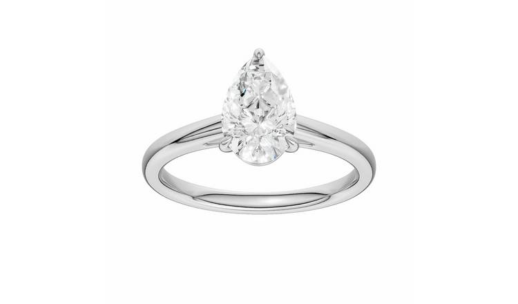 Pure Brilliance 9ct White Gold 1ct Diamond Solitaire Ring - P