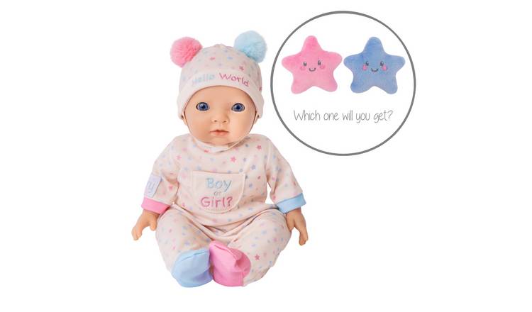 Tiny Treasures Gender Reveal 14 inches Babay Doll