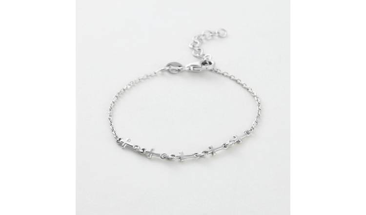 Revere Kids 925 Sterling Silver Crossed Bracelet