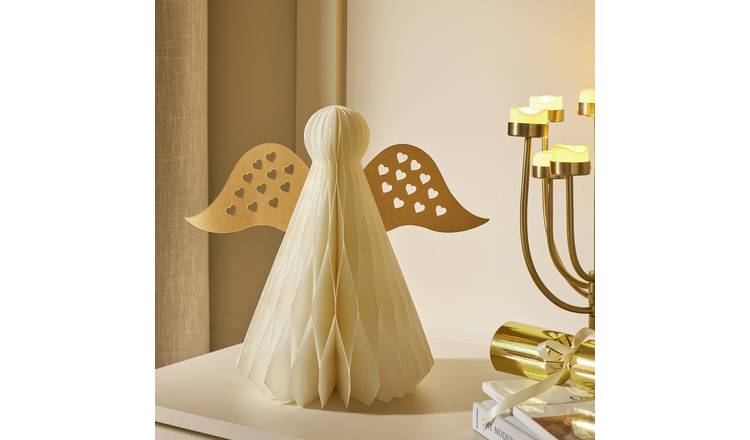 Habitat Handcrafted Paper Angel Christmas Decoration