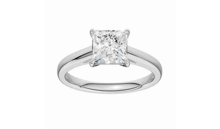 Pure Brilliance 9ct White Gold 1.50ct Laboratory grown Diamond Sol  Ring - P