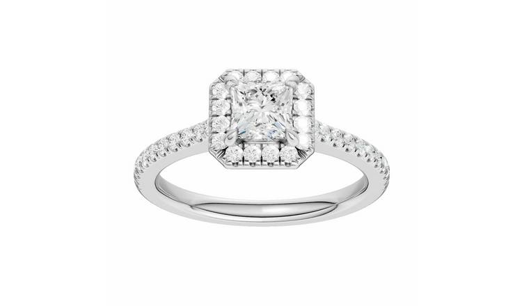 Pure Brilliance 9ct White Gold 1.00ct Laboratory grown Diamond Sol  Ring - M