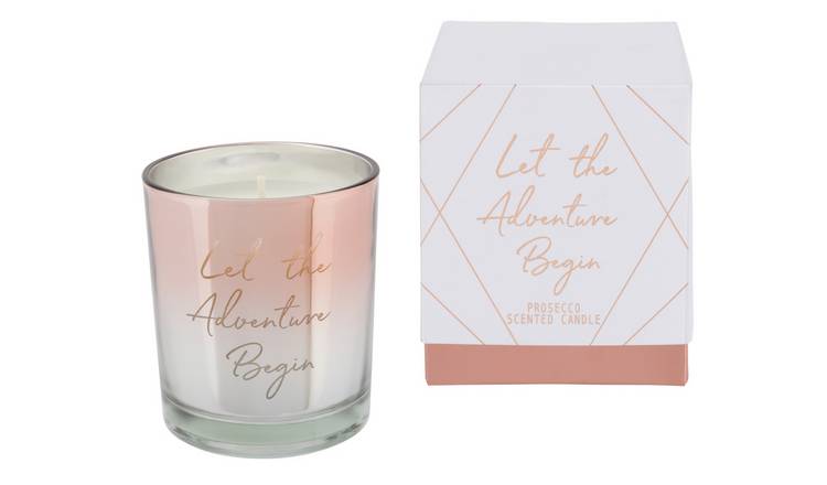 Let the Adventure Begin Candle with Glass Holder