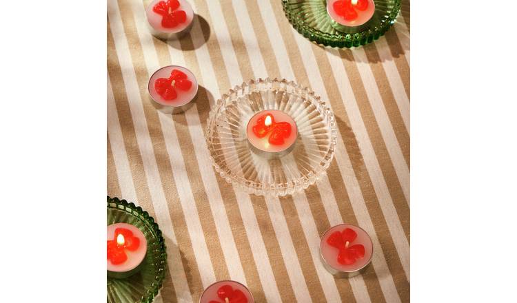 Argos Home Christmas Bow Pack of 8 Tealights - Christmas Cookie