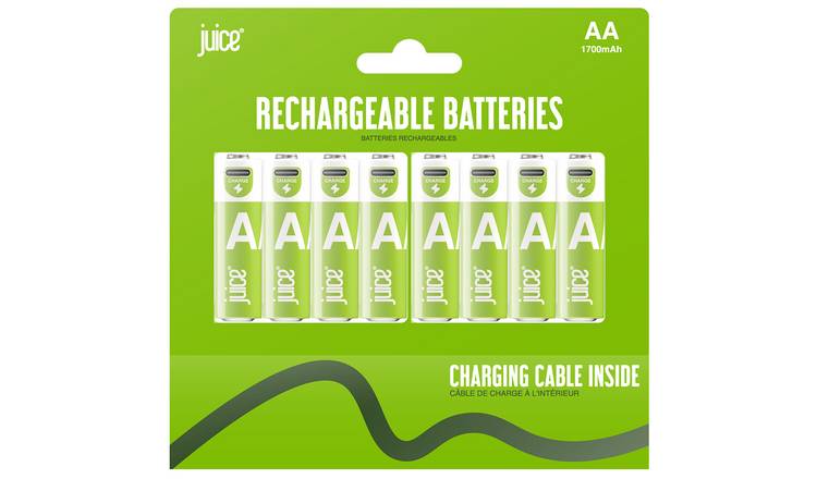 Juice Rechargeable AA Batteries - Pack of 8