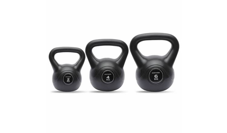 Northern Vinyl Black Kettlebells Set - 2-6kg