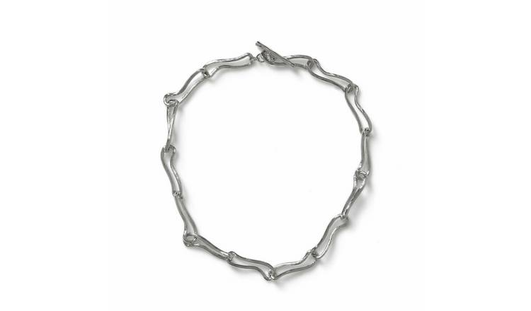 Freedom Silver Tone Irregular Link Chain Necklace