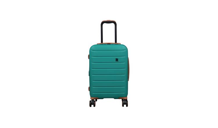 IT Luggage Legion Expandable 8 Wheel Hard Cabin Suitcase - Blue