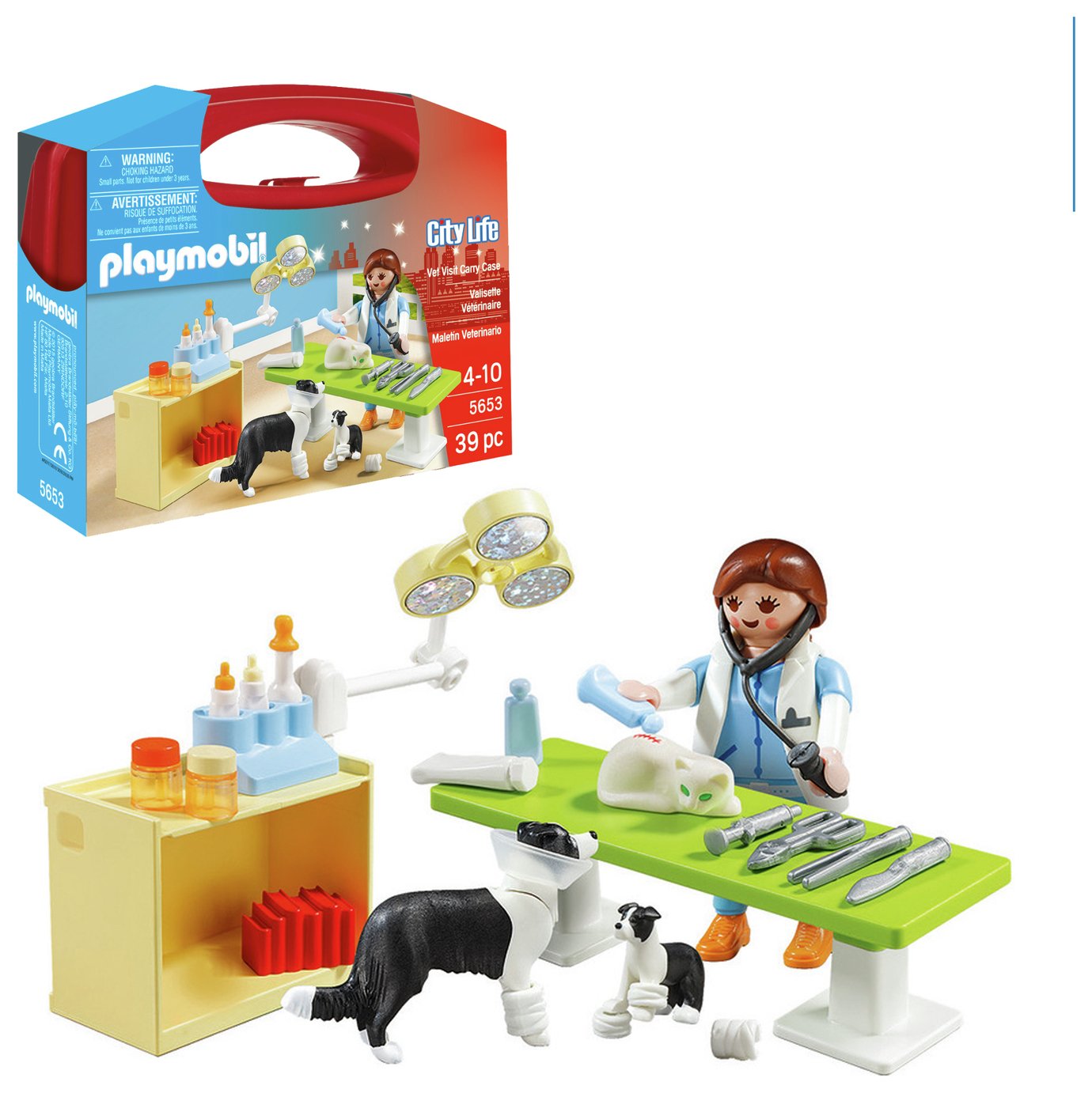 PLAYMOBIL, City Life, vet visit carry case