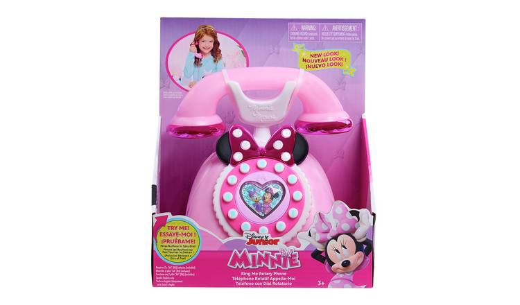Disney Jr. Minnie Mouse Ring Me Rotary Phone Kids Roleplay Toy 