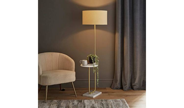 ValueLights Tavel Metal Statement Floor Lamp - Gold