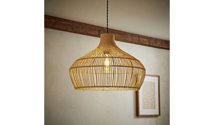 ValueLights Anais Natural Rattan Easy Fit Lampshade - 45.5cm