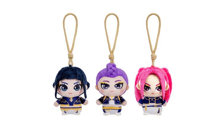 KPop Demon Hunters Clip-On Mini 4 inch Plush - 3 Pack