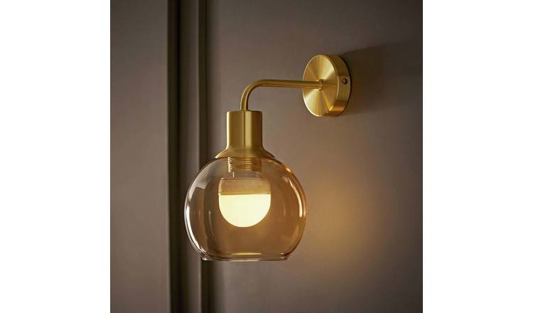 ValueLights Bellamy Metal LED Wall Light - Gold