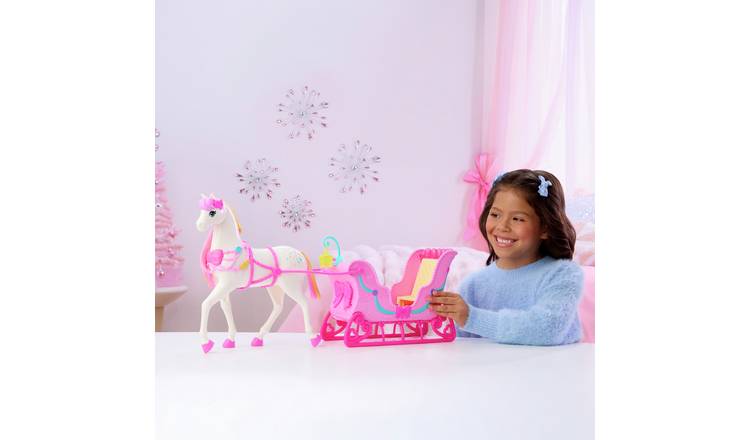 Nutcracker Land of Sweets Horse & Sled with Colourful Scented Hair & Accessories