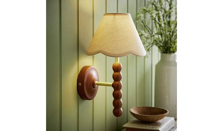 ValueLights Bobble Wooden Wall Light