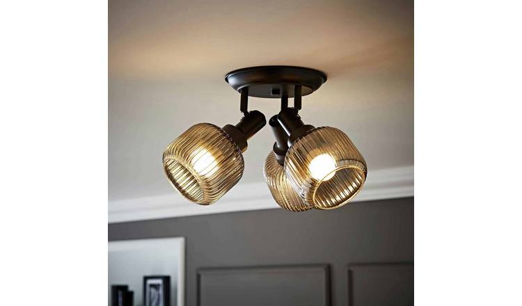 ValueLights Calpe Metal 3-Light Spotlight - Black