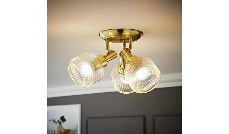 ValueLights Calpe Metal 3-Light Spotlight - Gold