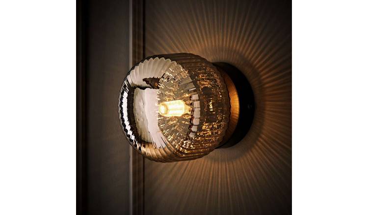 ValueLights Calpe Metal Wall Light - Black