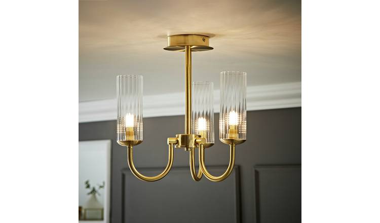 ValueLights Canya Metal 3-Light Chandelier - Gold