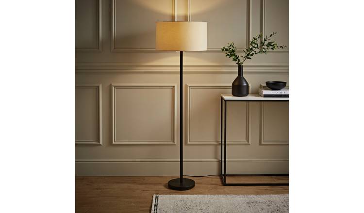 ValueLights Charlie Metal Statement Floor Lamp - Black