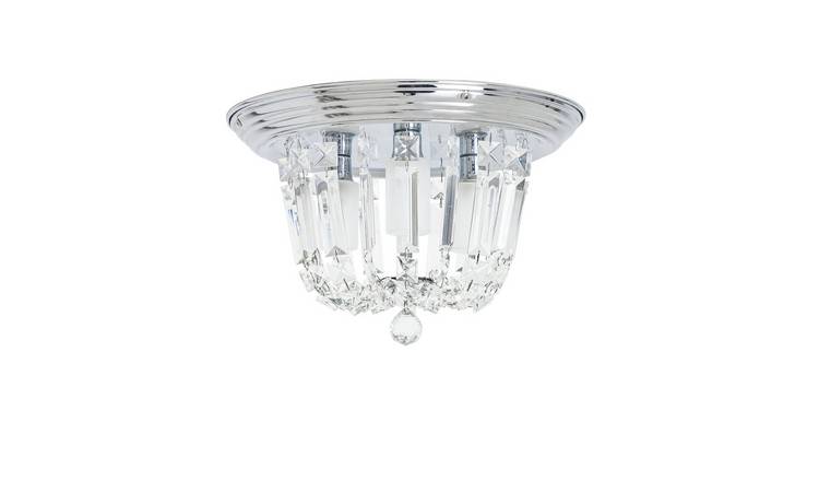 Buy Argos Home Jewelled Bathroom Flush to Ceiling Light - Chrome ...