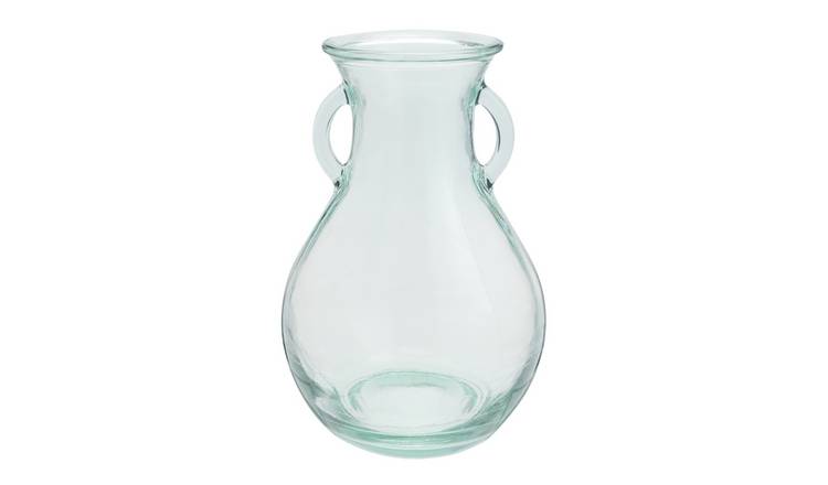 Habitat Large Handled Glass Vase - Clear