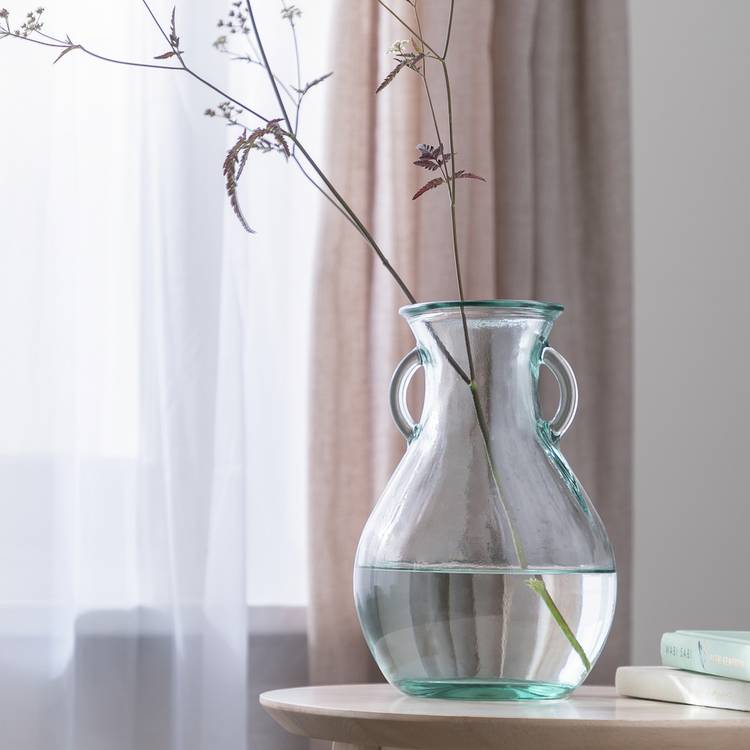 Habitat Large Handled Glass Vase - Clear 0
