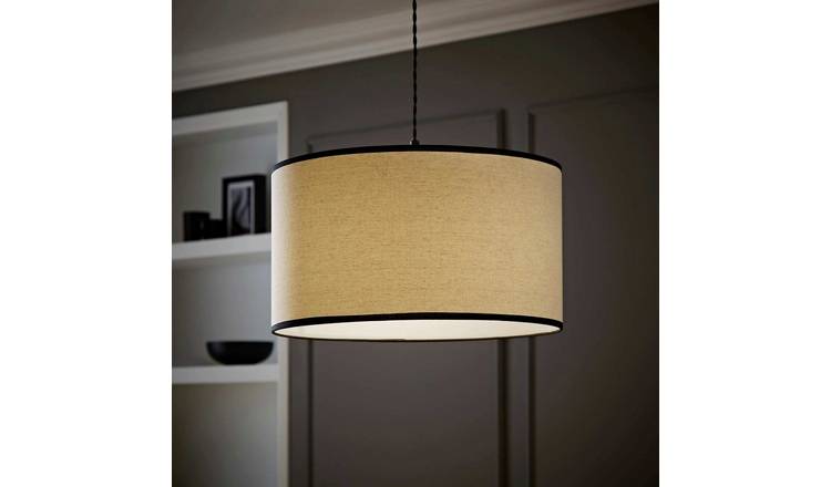 ValueLights Eva Natural Linen Easy Fit Lampshade - 45cm