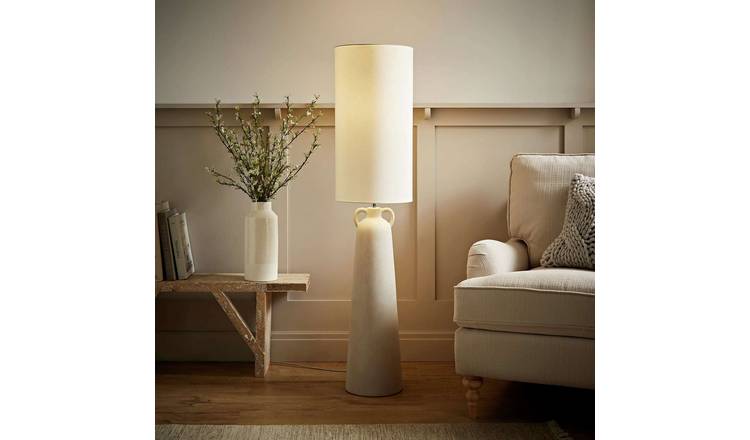 ValueLights Grayson Ceramic Statement Floor Lamp - Grey