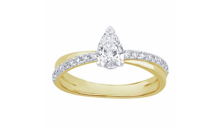 Pure Brilliance 9ct Yellow Gold 0.70ct Diamond Solitaire Ring - M