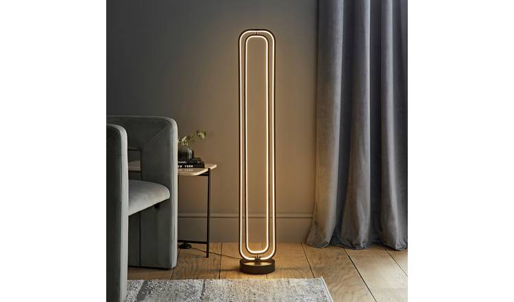 ValueLights Infinity Adjustable Revolving LED Base Only Floor Lamp - Black